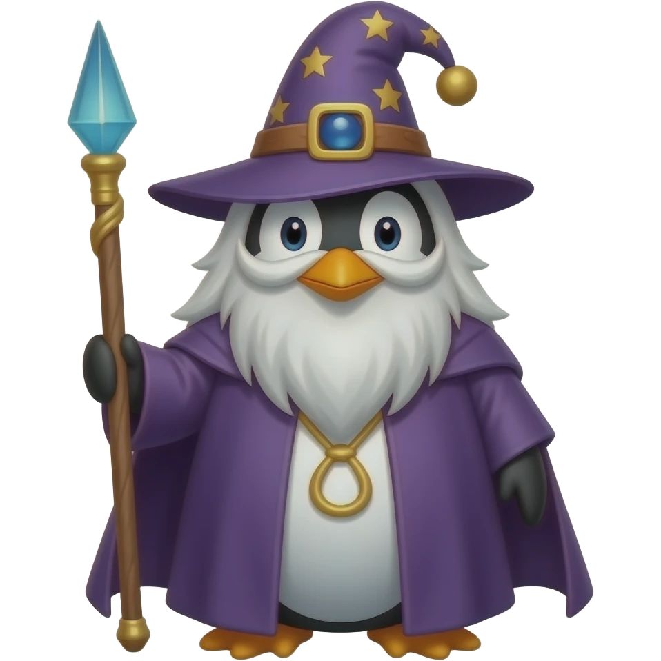 Penguin Wizard emoji