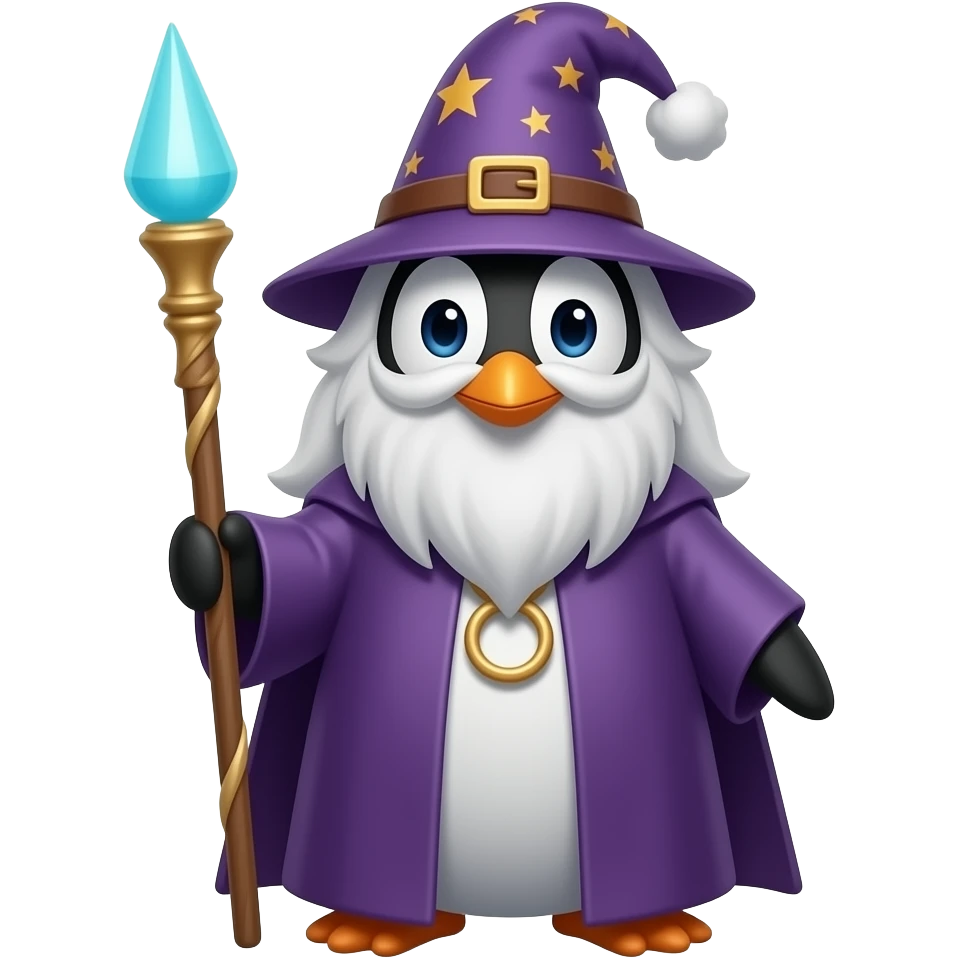 Penguin Wizard emoji