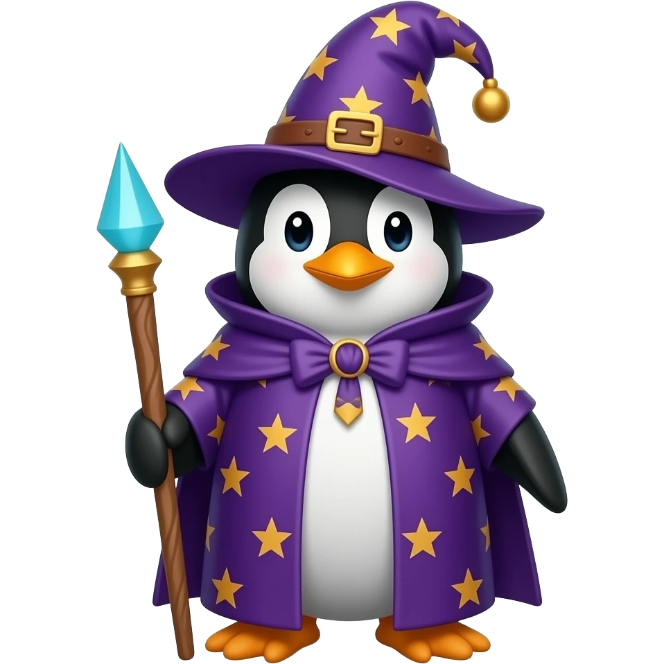 Penguin Wizard emoji