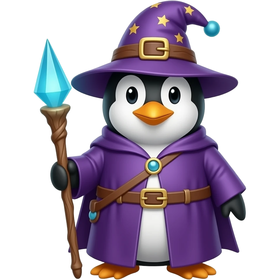 Penguin Wizard emoji