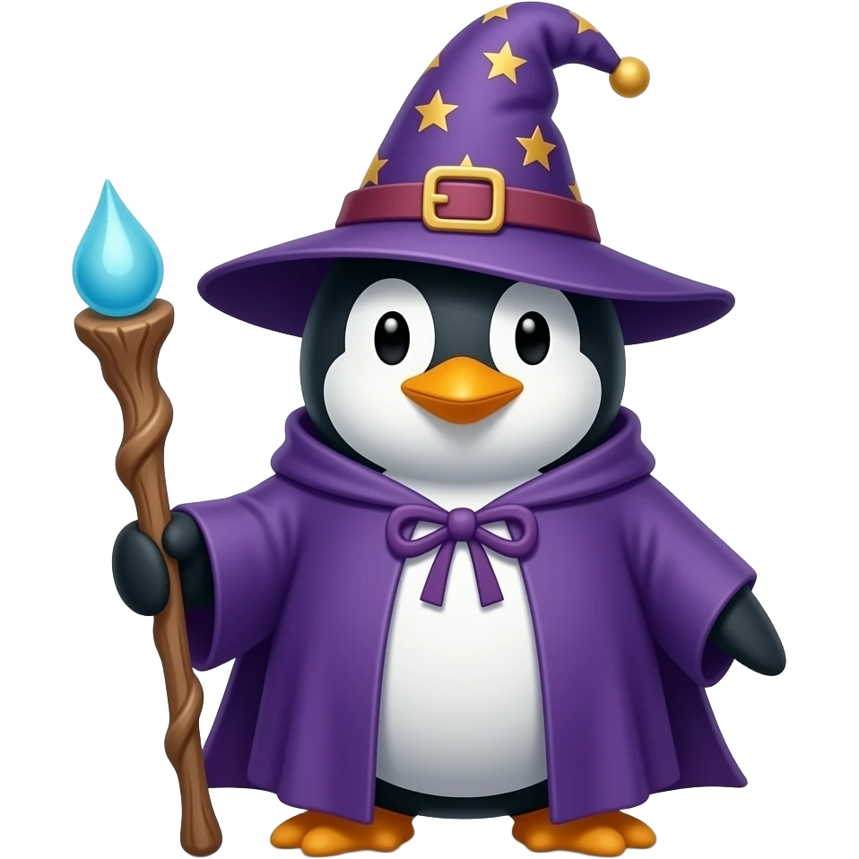 Penguin Wizard emoji