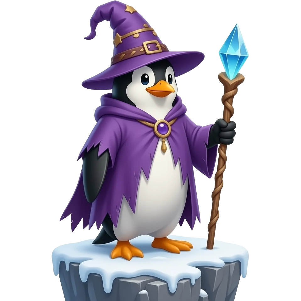 Penguin Wizard emoji