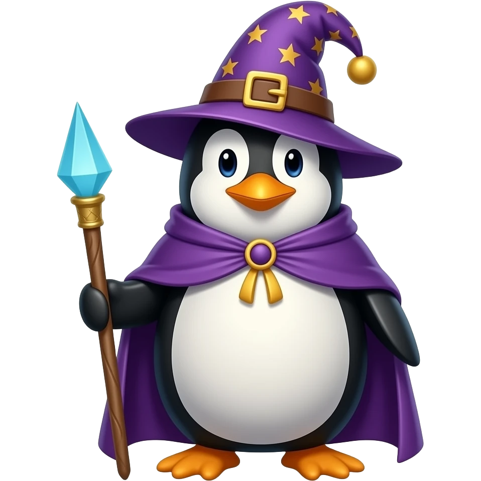 Penguin Wizard emoji
