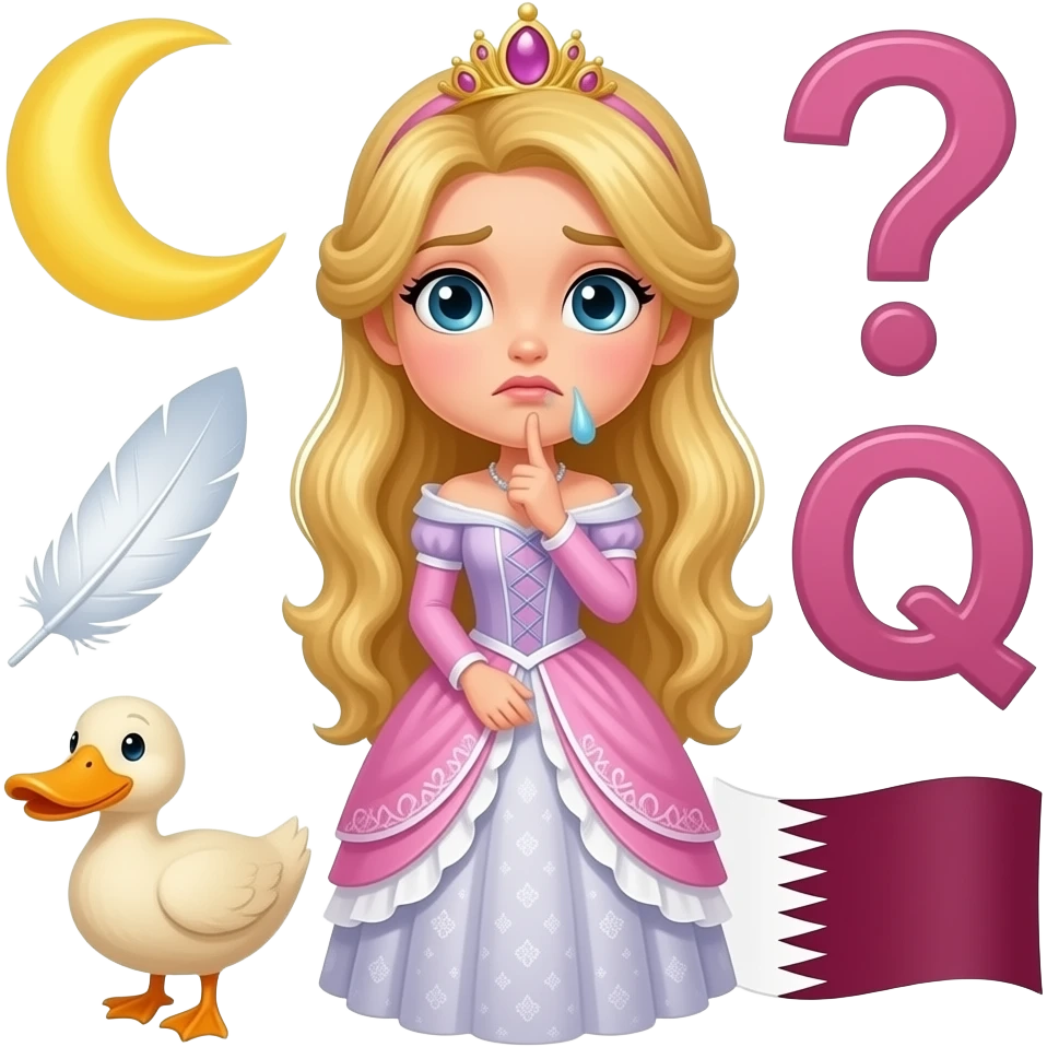 🇶🇦🦆🌛🤢👸❓🪶🤫Q emoji