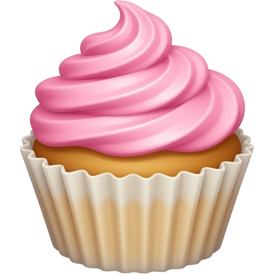Cupcake with pink icing emoji