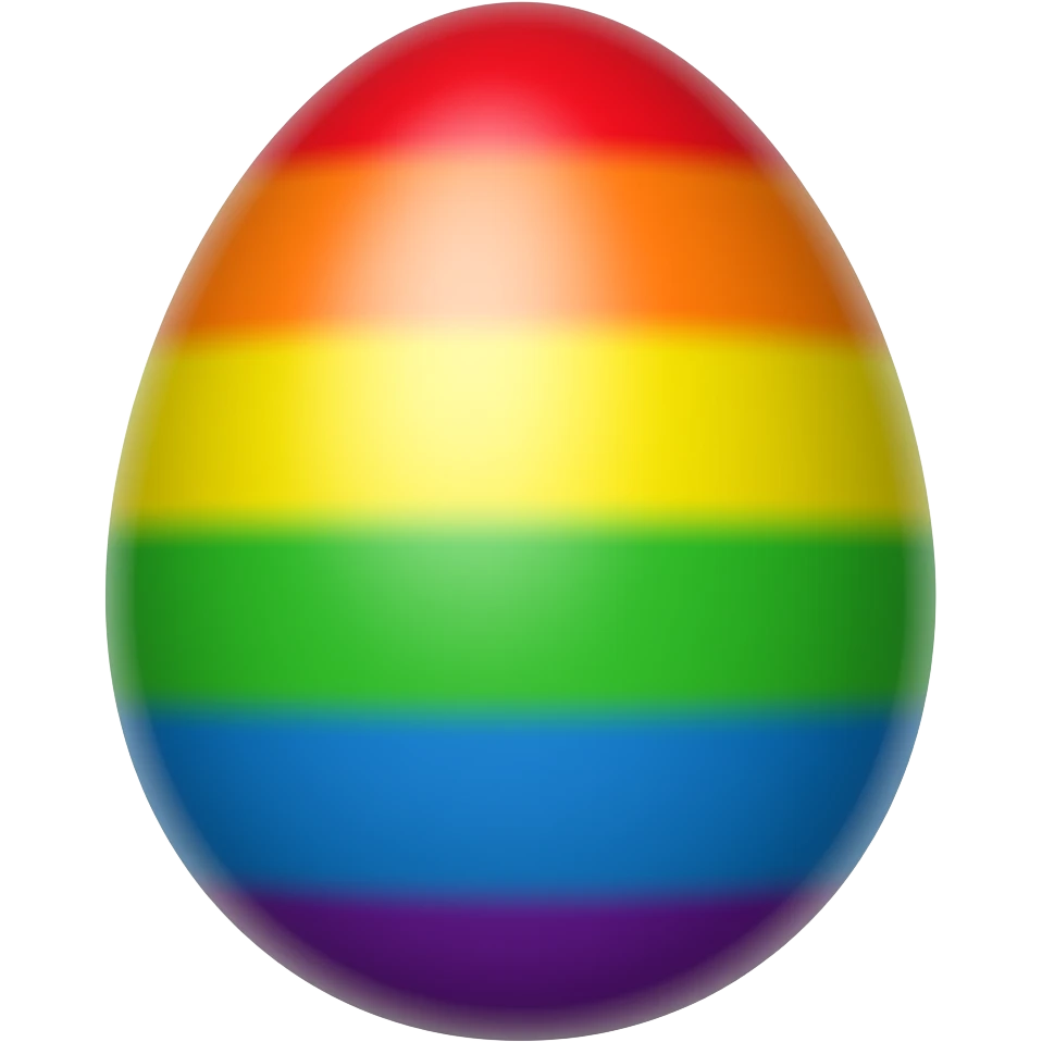 Rainbow butterfly egg emoji