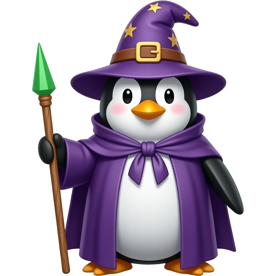 Penguin Wizard emoji