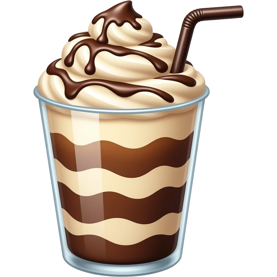 chocolate drink with tiramisu emoji