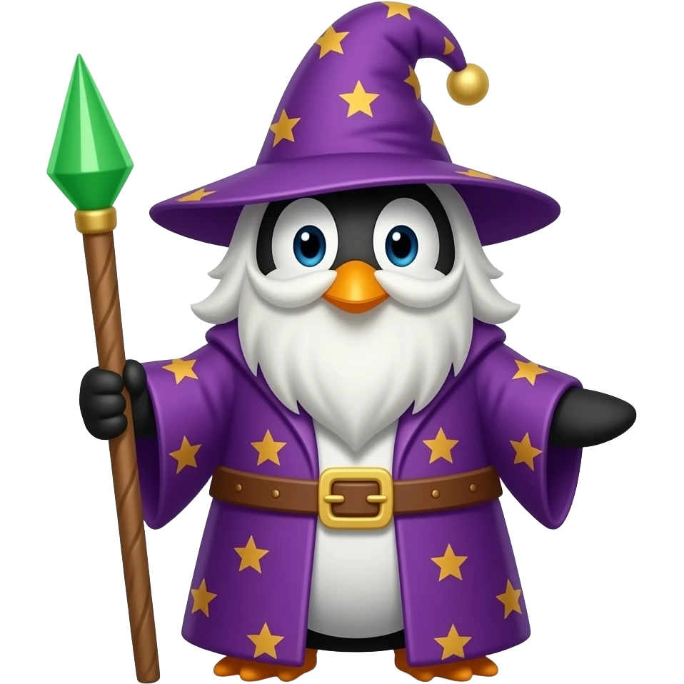Penguin Wizard emoji