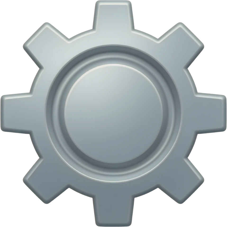 silver gear emoji