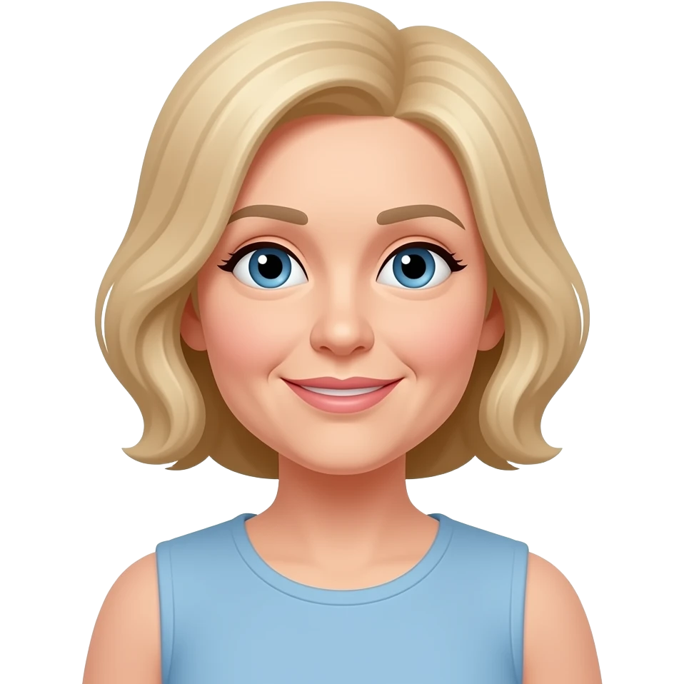 Twarz starszej blondynki emoji