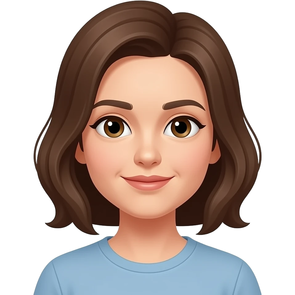Com cabelo castanho emoji