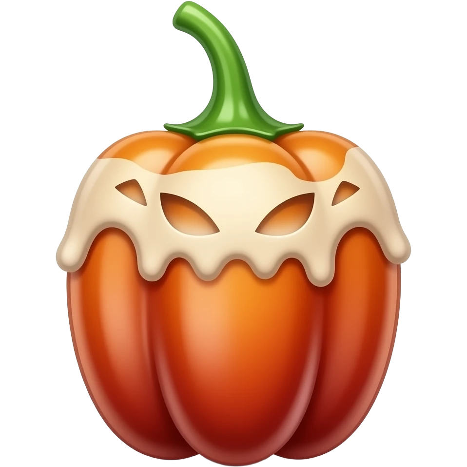 Ghost Pepper (Species of chilli) (Bhut Jolokia) (No ghost) (Fat at the top, skinny at bottom) emoji