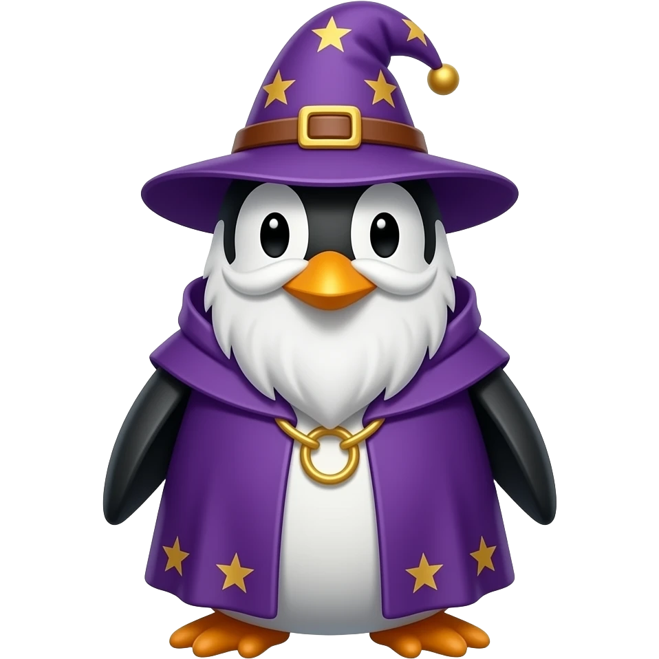 Penguin Wizard emoji