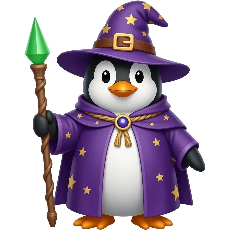 Penguin Wizard emoji