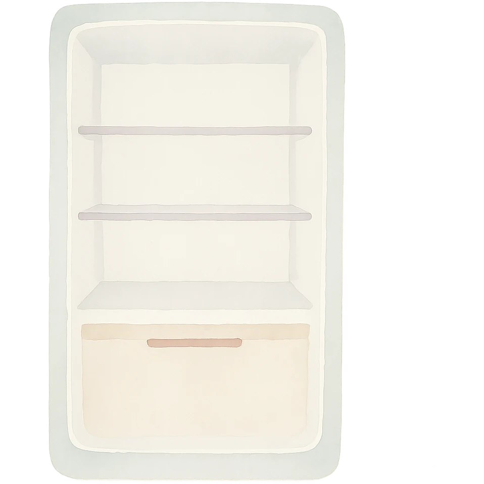 empty fridge view from the front emoji