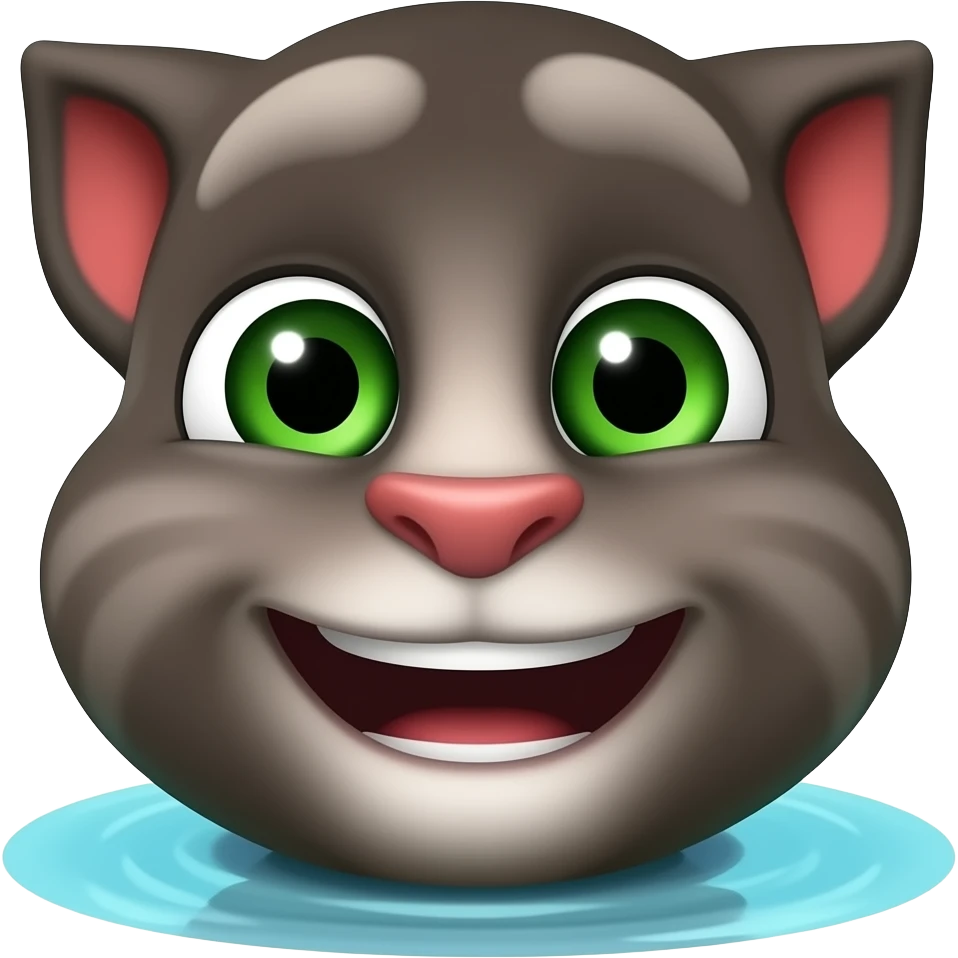 صد تاTalking TOM درحال شنا emoji
