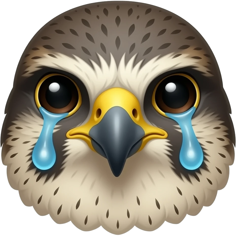 Falcon head emoji crying emoji