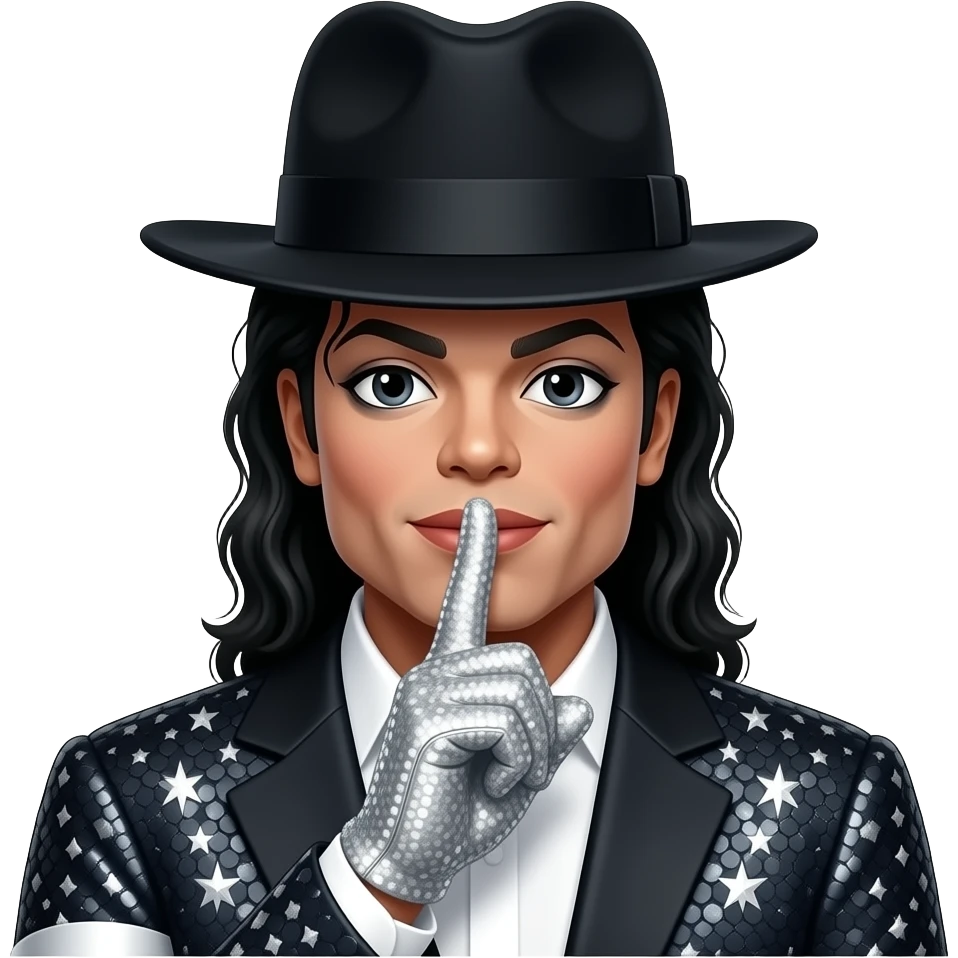 Create Michael Jackson with his iconic hat and sparkling glove as a ...