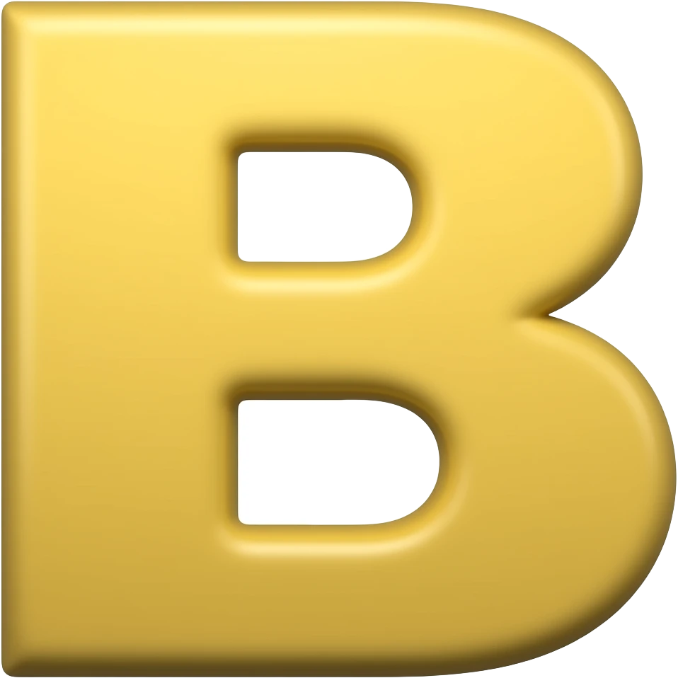 Cartoon B emoji