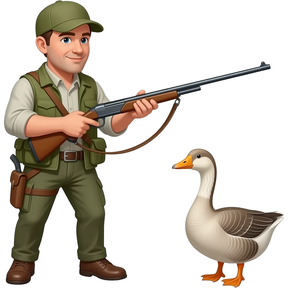 funny Goose hunting emoji