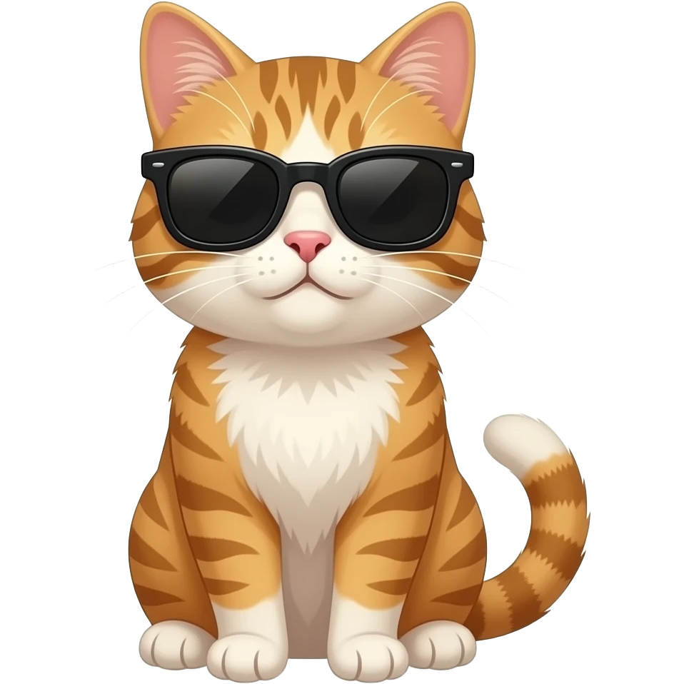 Cat wearing sunglasses emoji