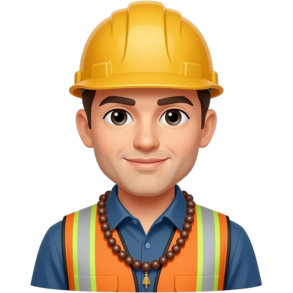 👨🏻‍🏭📿 emoji