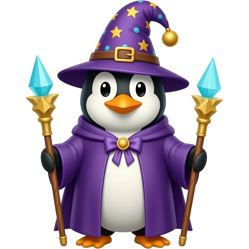 Penguin Wizard emoji