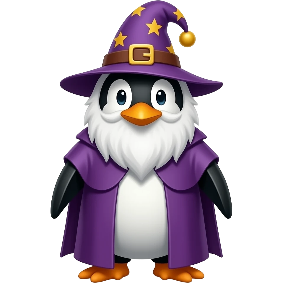 Penguin Wizard emoji