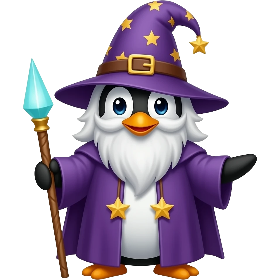 Penguin Wizard emoji