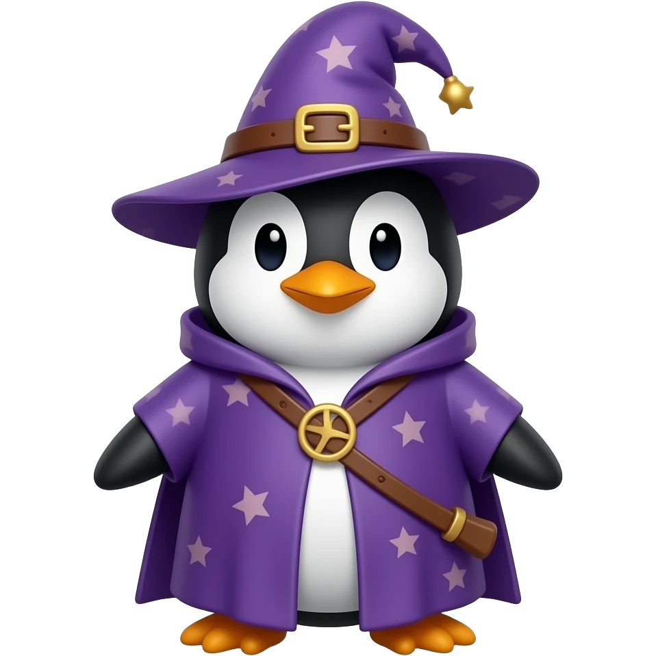 Penguin Wizard emoji