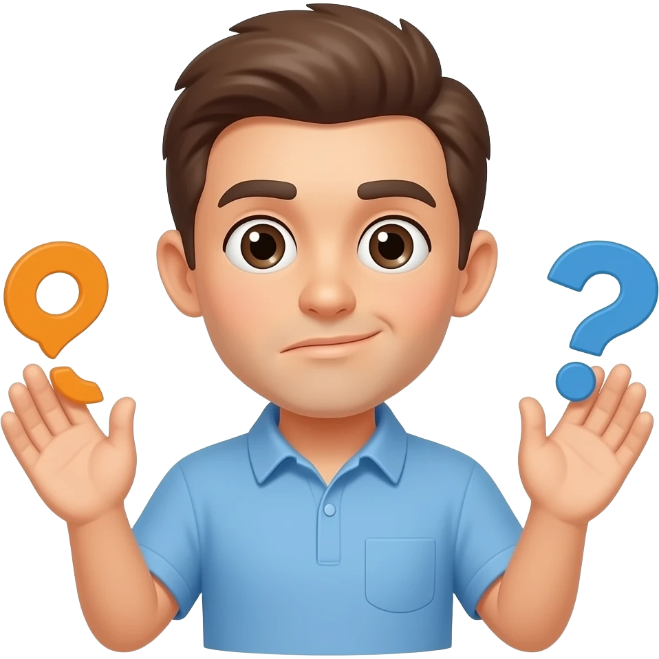 meme choosing between twooptions with a questioned face emoji