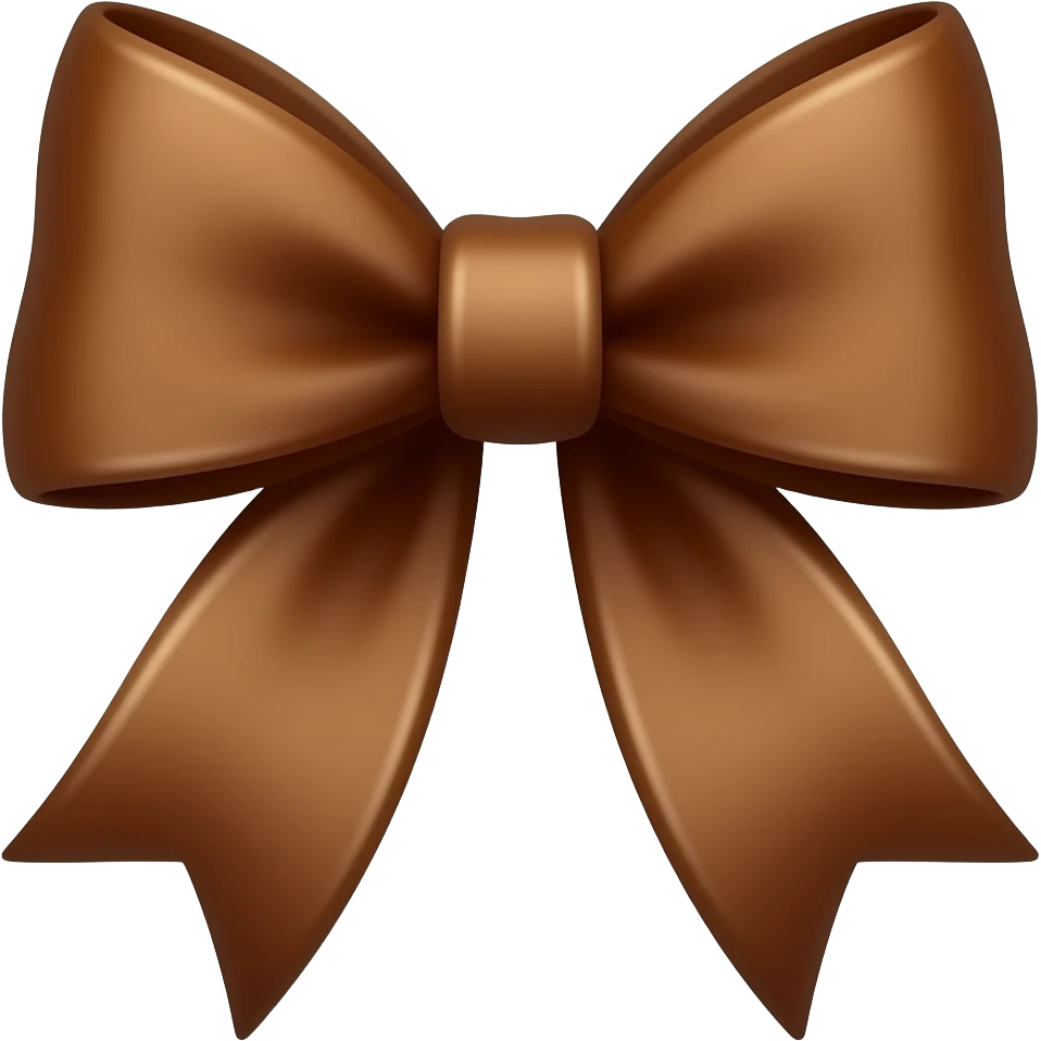 Brown bow emoji