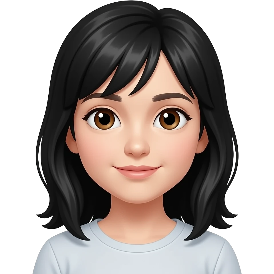 This girl must have black hair and brow eyes emoji