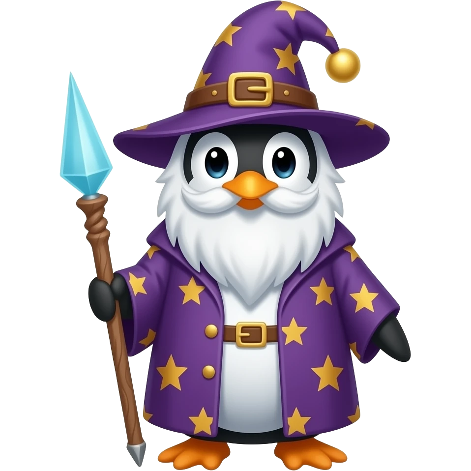 Penguin Wizard emoji