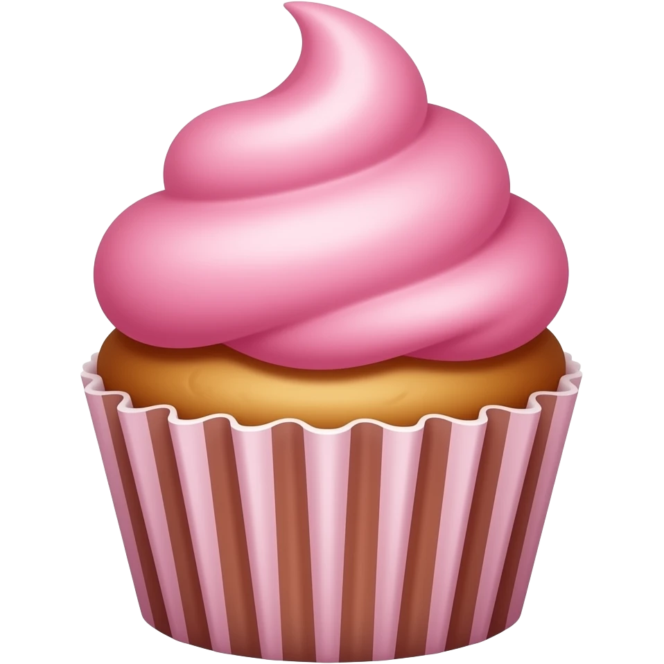 Cupcake with pink icing emoji