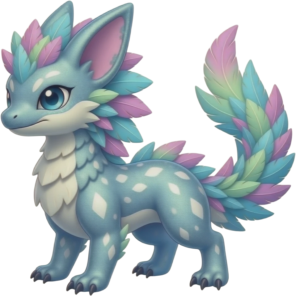 Shiny exotic feathery pastel glittery sparkling tropical bioluminescent edgy cool Salandit-Salamence-Ekans-Seviper-Salazzle-Fakemon-hybrid emoji