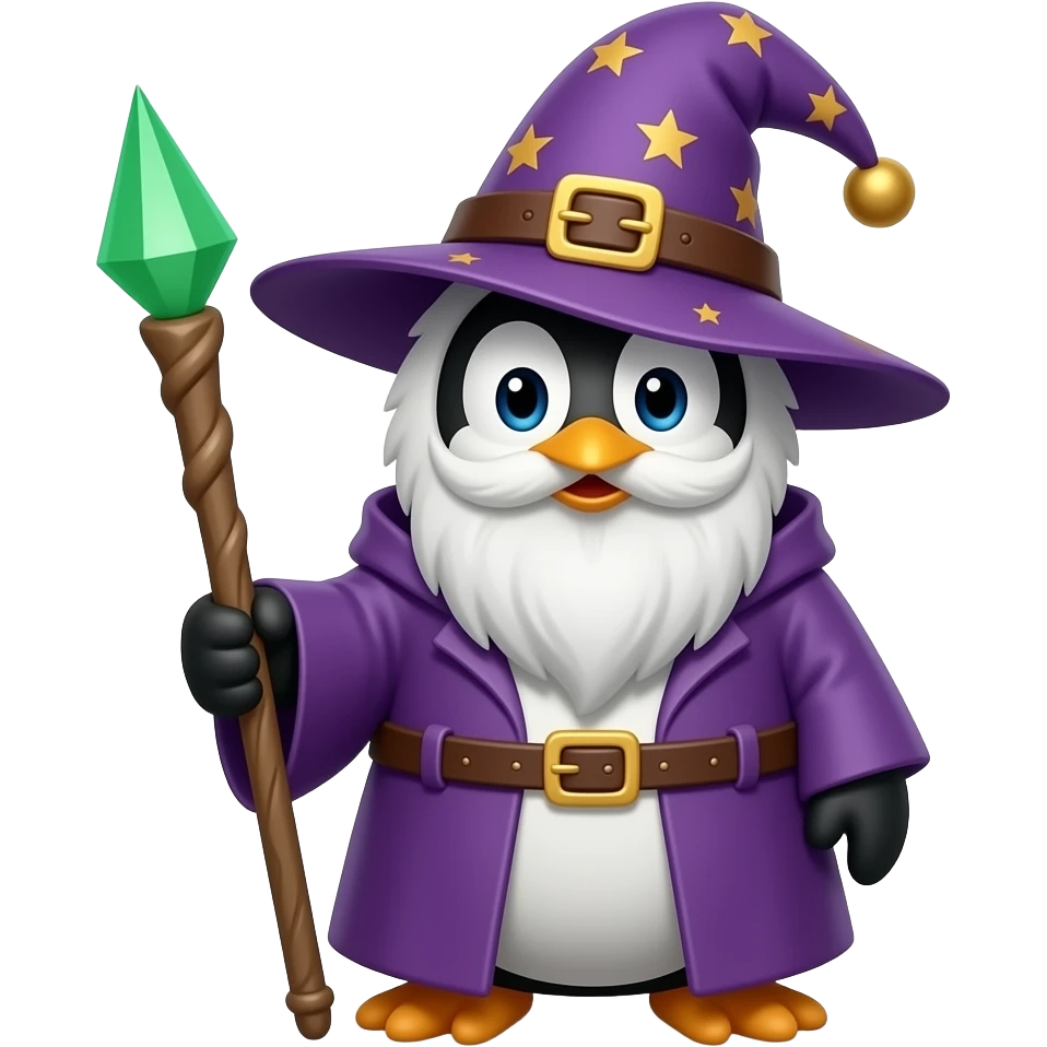 Penguin Wizard emoji