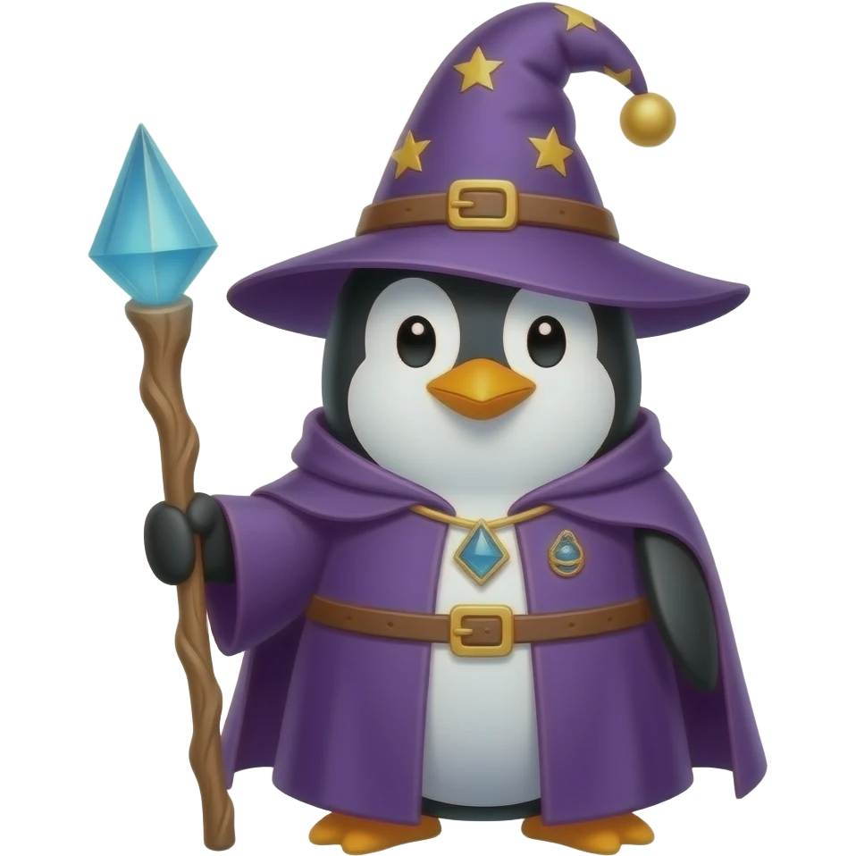 Penguin Wizard emoji