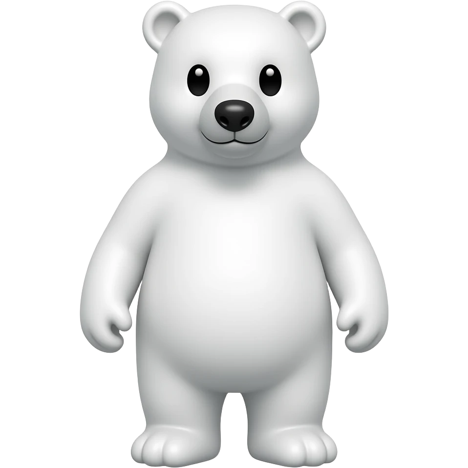polar bear, cartoonish emoji