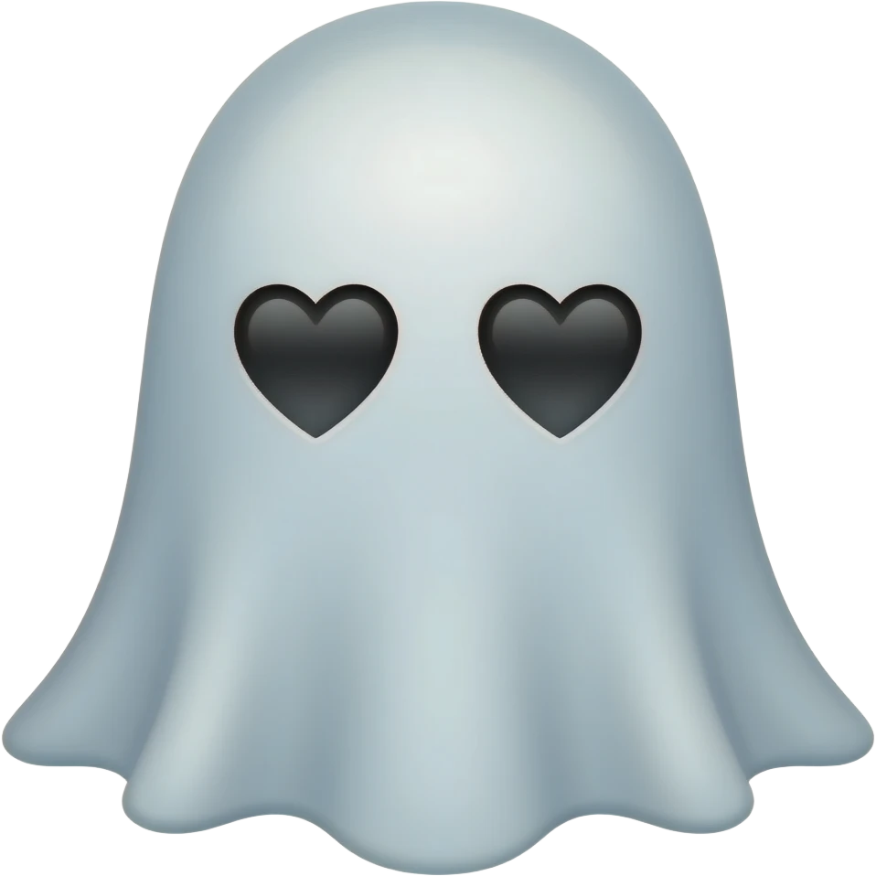 Ghost with heart eyes emoji