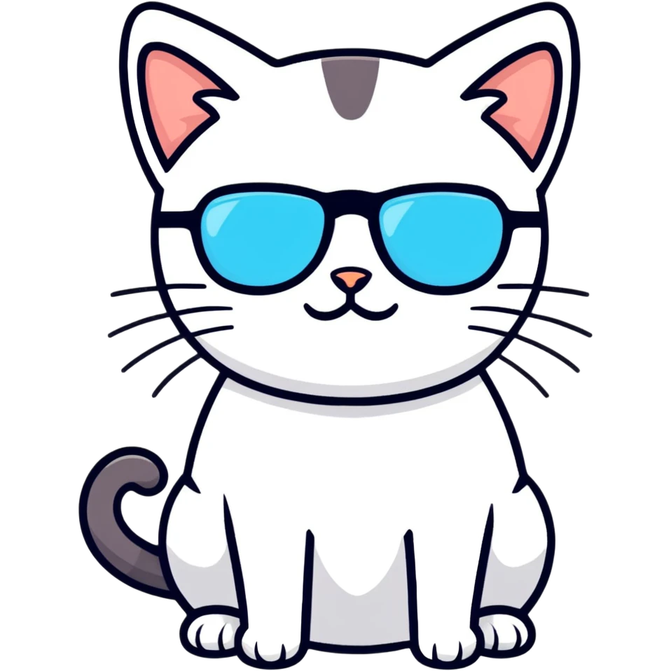 Cat with sunglasses emoji