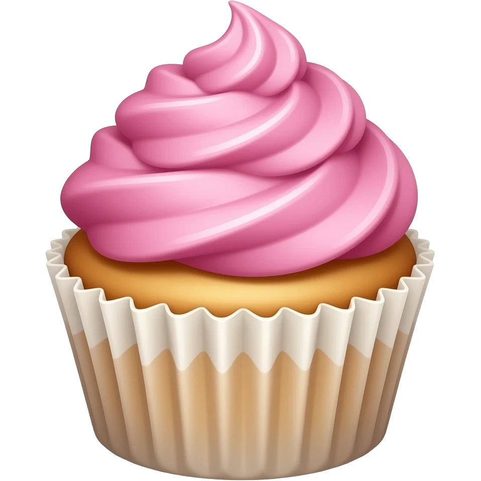 Cupcake with pink icing emoji
