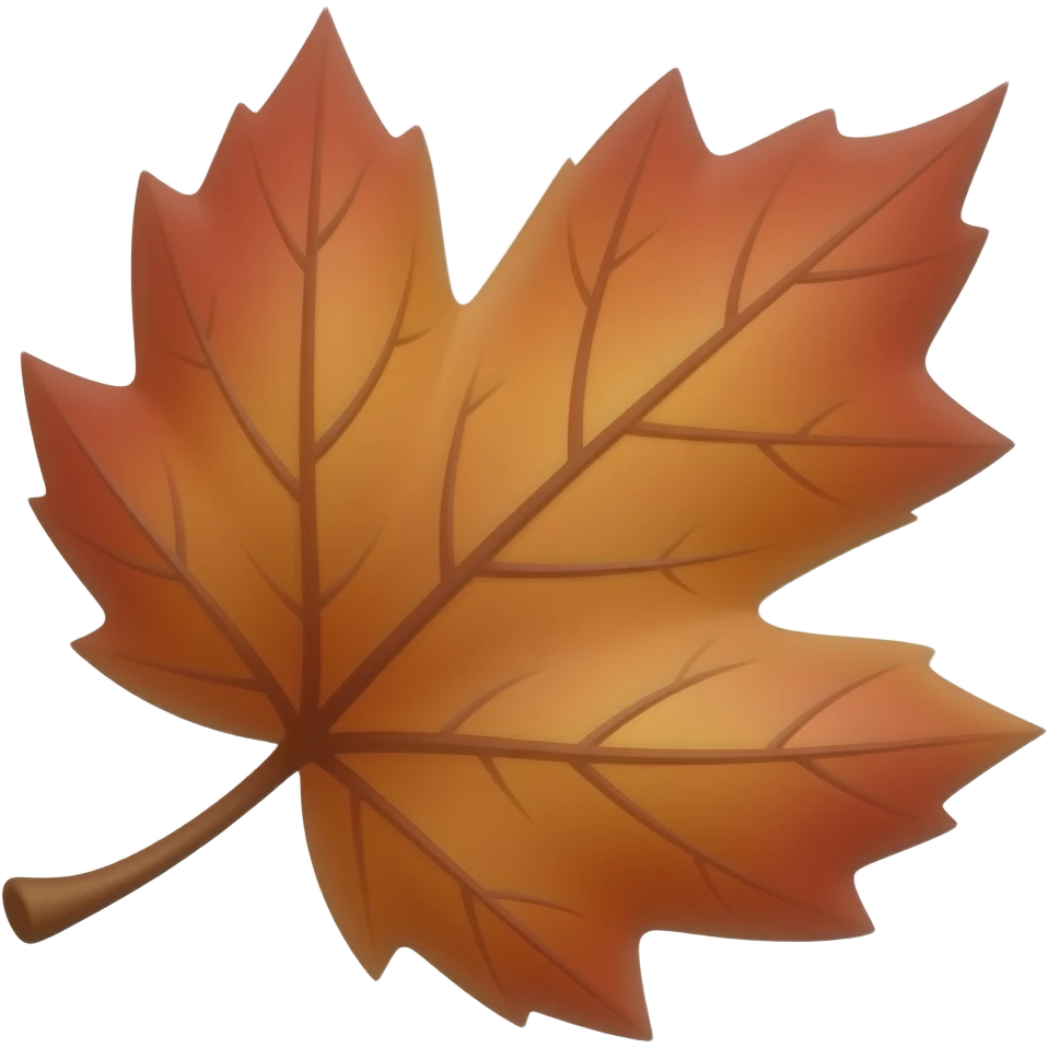 red falling leaves emoji