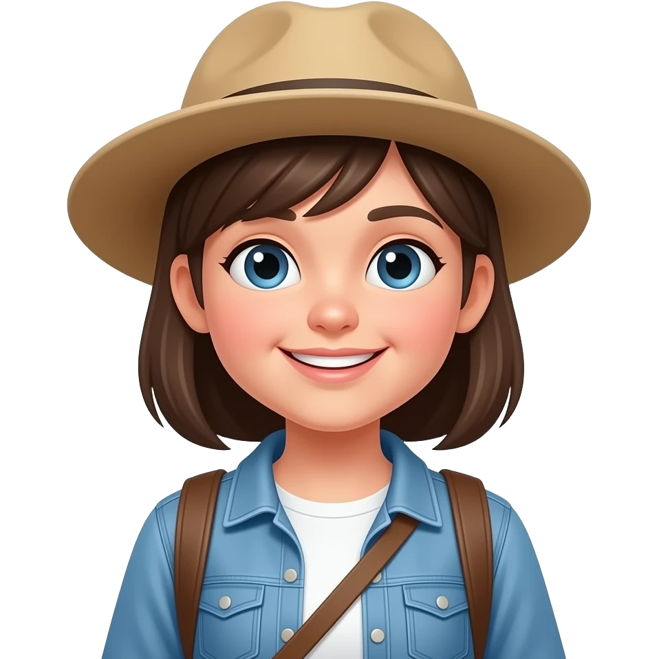 Девушка путешественница emoji