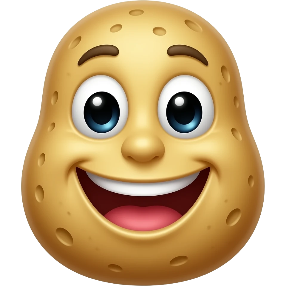 LOLing potato emoji