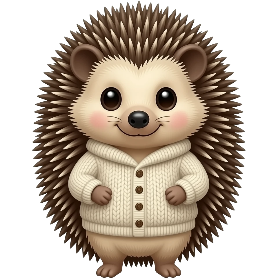 Hedgehog with Sweater emoji