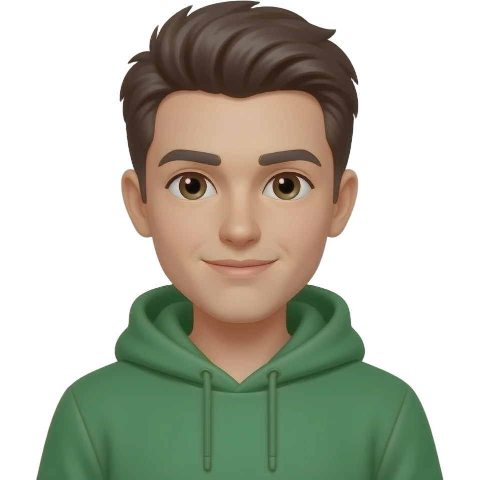 yound gay, green hoodie, emoji