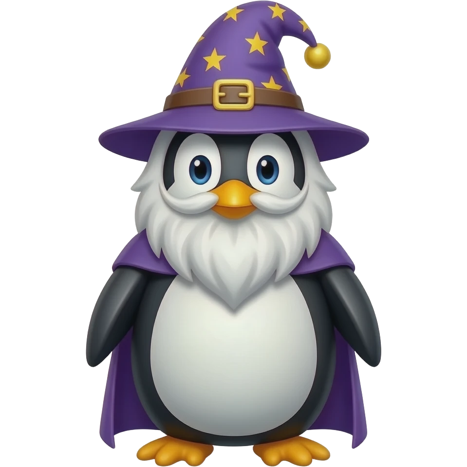 Penguin Wizard emoji
