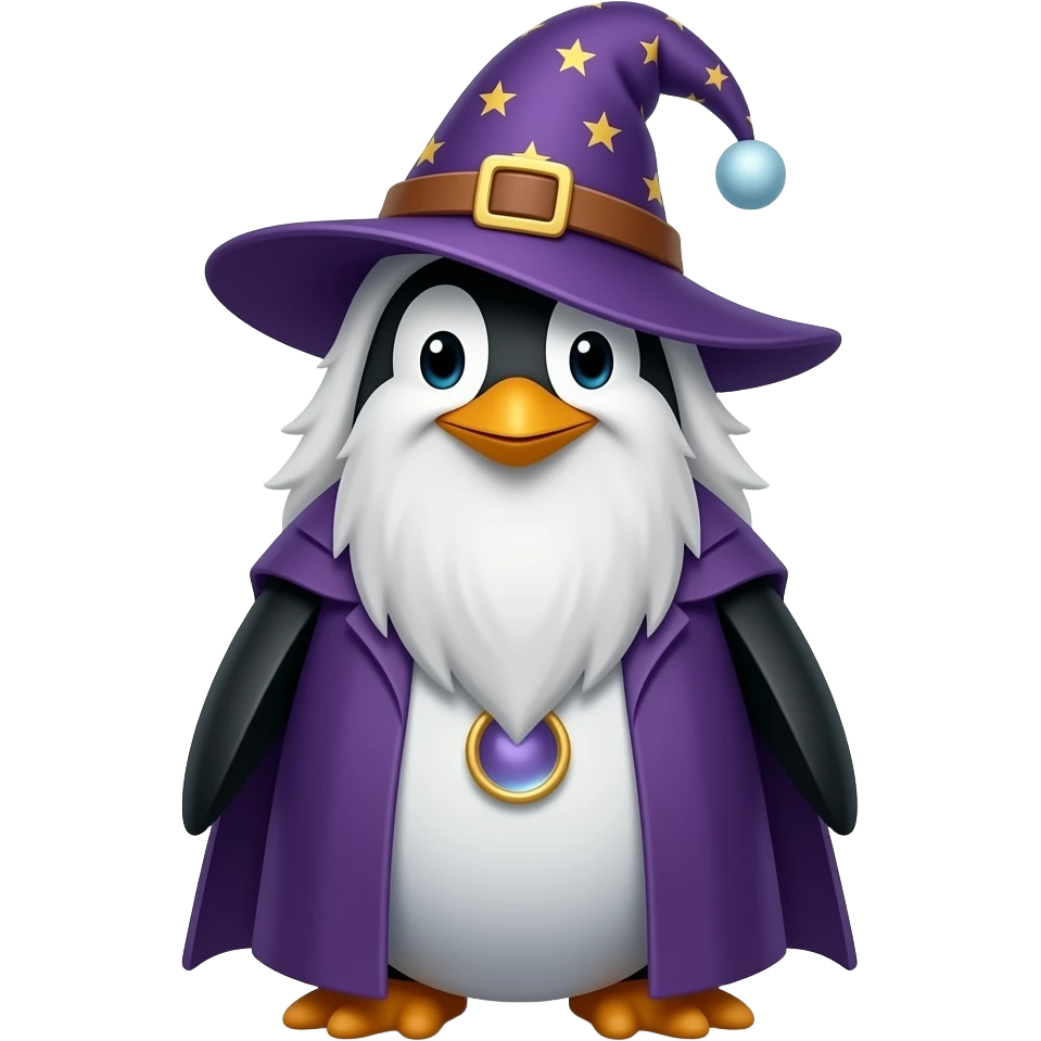 Penguin Wizard emoji